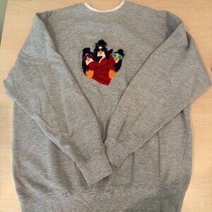 Grey Penguin "Grandma of the Coolest Grandkids" Patch Sweatshirt Size Large